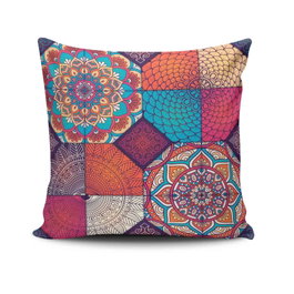 Aberto Design Funda de Cojín NKLF-374 Multicolor 43 x 43 cm